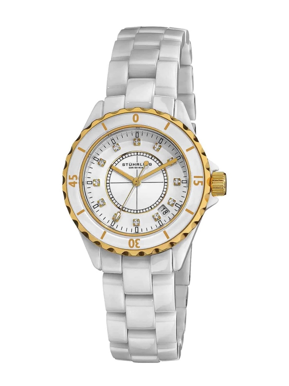 STUHRLING ORIGINAL Fusion 374 Quartz 39mm Fashion Yellow Gold
